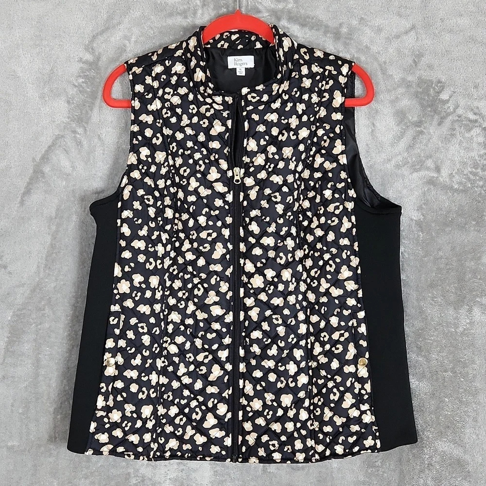 Kim Rogers animal print XL Strech vest